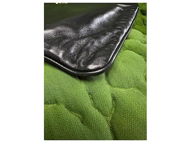 Borsa Clutch Prada Nappa Lips Nero Rosa - vista 8