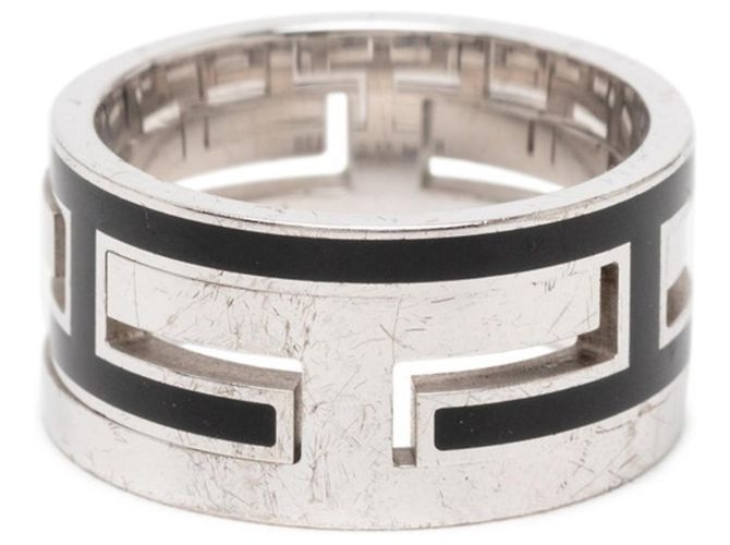 Hermès Move Ash Ring Silber Schwarz - Ansicht 2