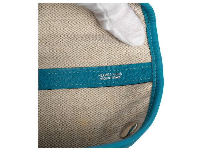 Hermès Garden Party PM Handtasche Blau - Ansicht 7