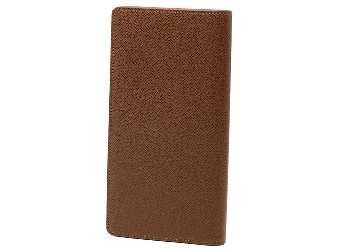 Cartera Larga Brazza en Taiga Louis Vuitton Castaño - vista 2