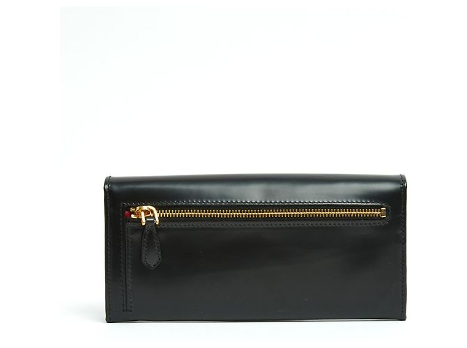 Prada Schwarze Leder Knot Wallet Clutch in der Box - Ansicht 3