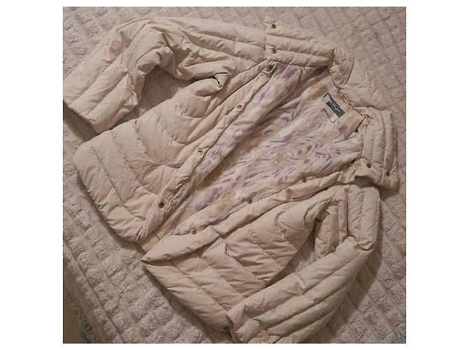 Chaqueta de Plumas de Ganso Salvatore Ferragamo Beige - vista 16