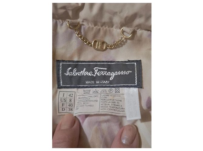Chaqueta de Plumas de Ganso Salvatore Ferragamo Beige - vista 2