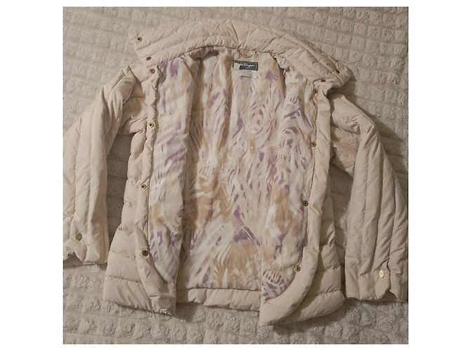 Chaqueta de Plumas de Ganso Salvatore Ferragamo Beige - vista 9