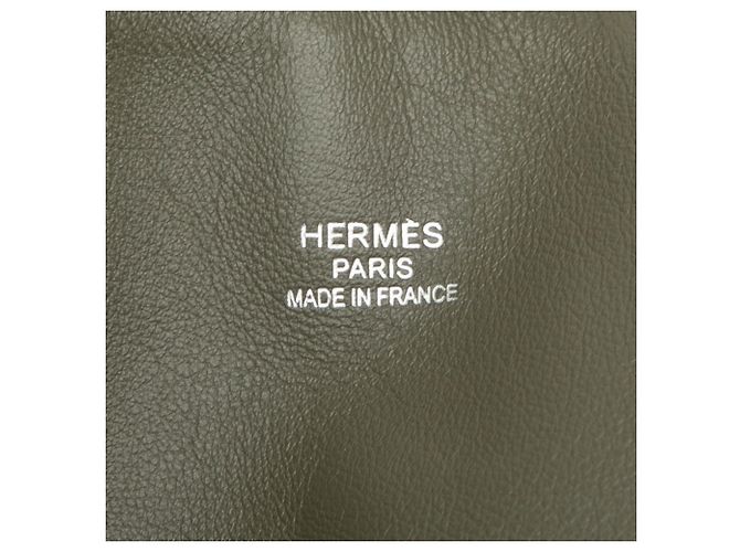 Borsa a mano/tote bag Hermès Bolide Relax 45 Verde Cachi - vista 5