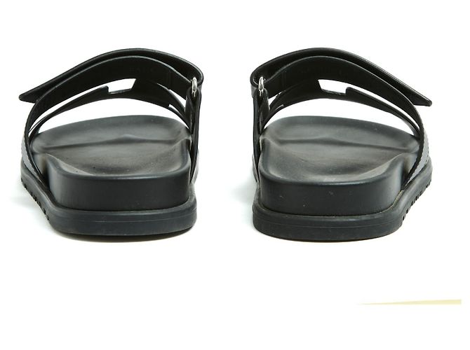 Sandali Hermès Chypre Neri EU37 Mules in Pelle Nera UK4 US6.5 Nero - vista 4