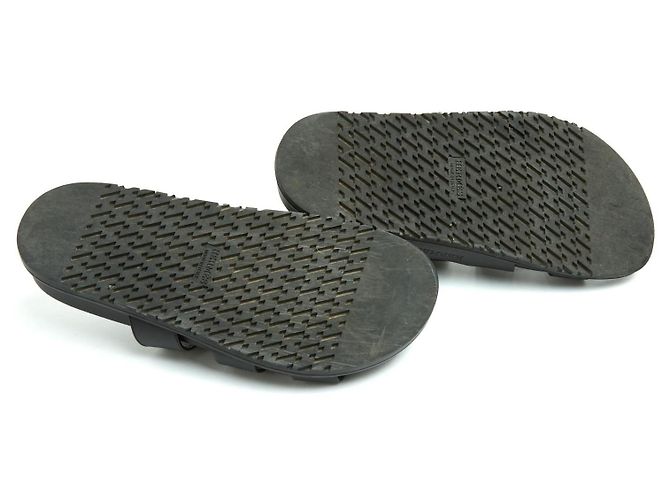 Sandali Hermès Chypre Neri EU37 Mules in Pelle Nera UK4 US6.5 Nero - vista 5