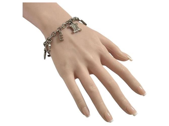 Céline Bracciale Triomphe Charm in Argento per Uomini e Donne di Celine - vista 10