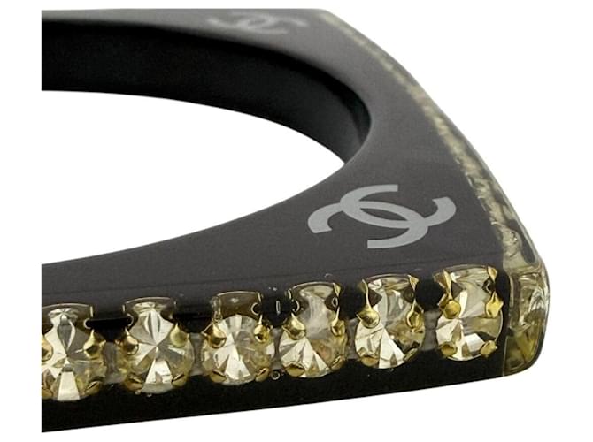 Bracciale in plastica nera e strass per donna Chanel Nero - vista 5