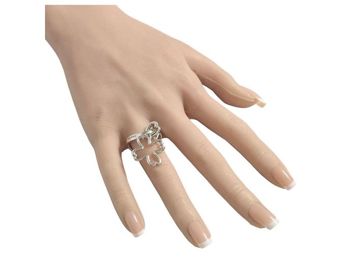 Chanel Damenring aus Silber 925 mit Kleeblatt - Ansicht 10