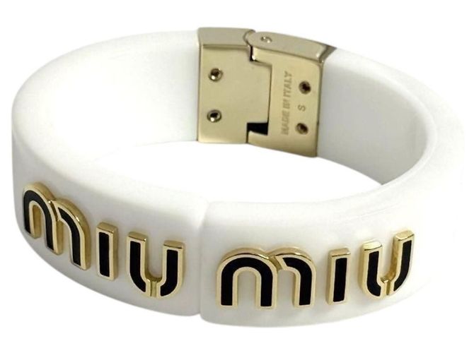 Bracciale bangle in plexiglass da donna Miu Miu Bianco - vista 2