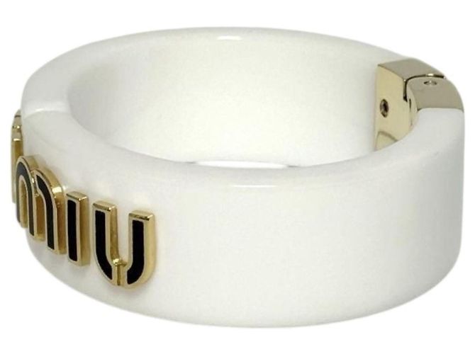 Bracciale bangle in plexiglass da donna Miu Miu Bianco - vista 5