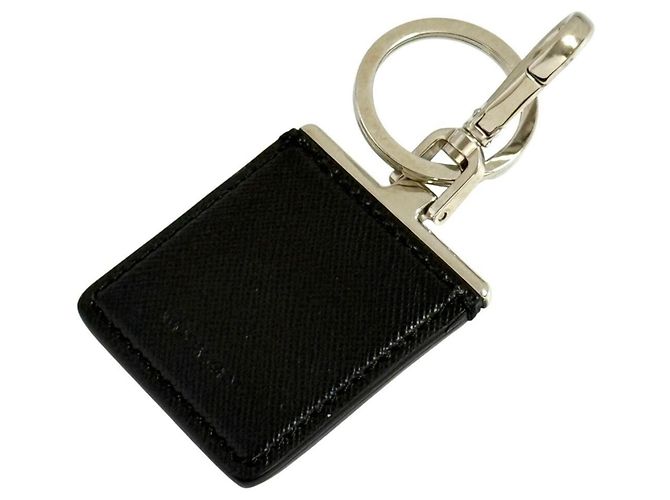 Prada Herren-Schlüsselanhänger mit Schiffs-Motiv Schwarz Silber - Ansicht 2