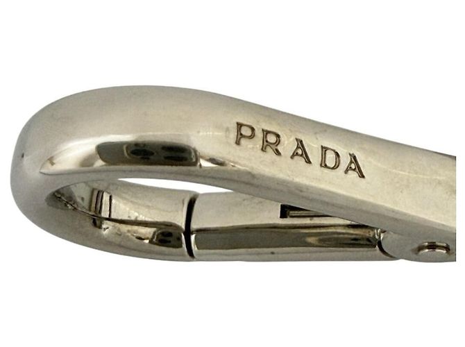 Prada Herren-Schlüsselanhänger mit Schiffs-Motiv Schwarz Silber - Ansicht 7