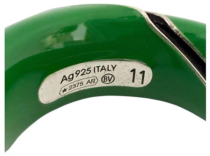 Anello Paraquito Bottega Veneta Verde - vista 7