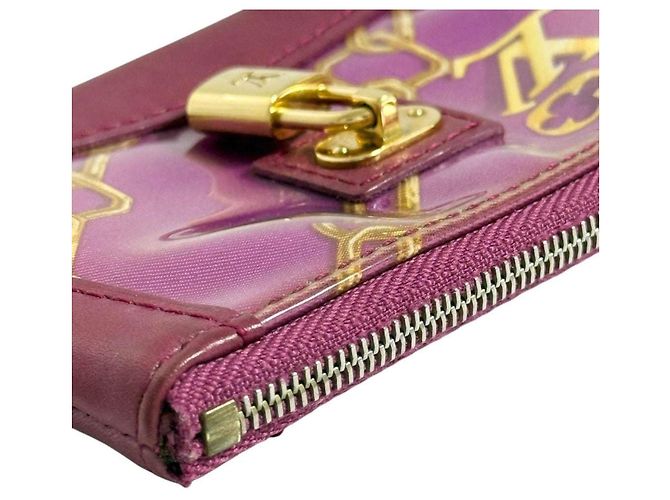 Monedero Louis Vuitton en cuero rojo Roja Burdeos - vista 3