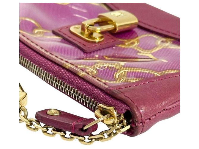 Monedero Louis Vuitton en cuero rojo Roja Burdeos - vista 4