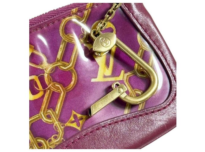 Monedero Louis Vuitton en cuero rojo Roja Burdeos - vista 9