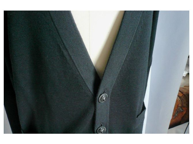 CHANEL Schwarze Weste Neue Löwenknöpfe XXL Wollmischung - Ansicht 10