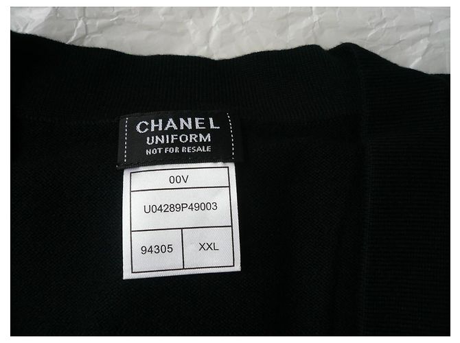 CHANEL Schwarze Weste Neue Löwenknöpfe XXL Wollmischung - Ansicht 5