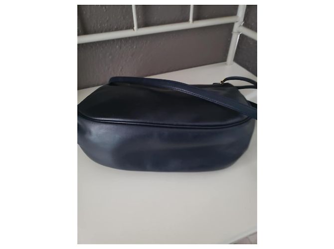 Borsa Dior Marine blu navy in pelle - vista 2