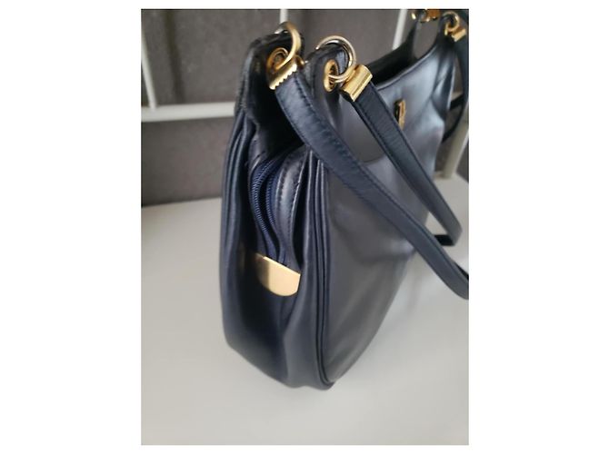 Borsa Dior Marine blu navy in pelle - vista 8