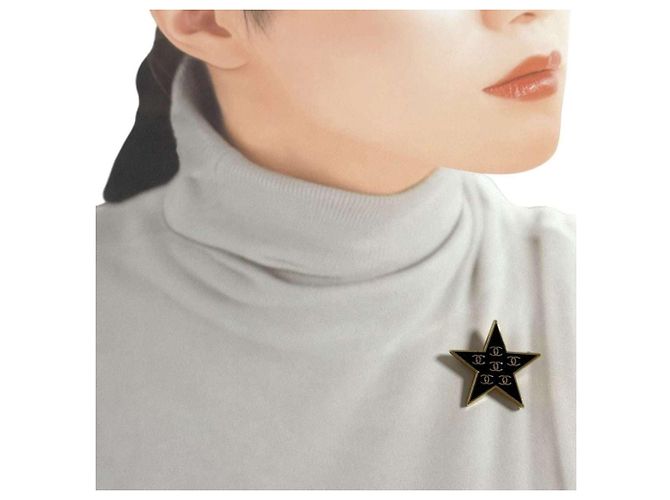 Timeless Spilla Pin Coco Mark da Donna di Chanel Nero D'oro - vista 9