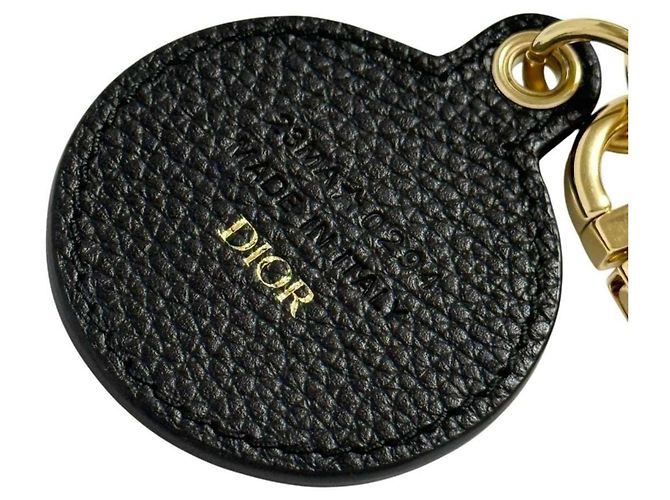 Portachiavi in pelle nera e dorata obliqua per uomo Christian Dior Nero D'oro - vista 5