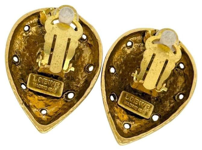 Orecchini Clip Anagram da Donna Loewe Nero D'oro - vista 2