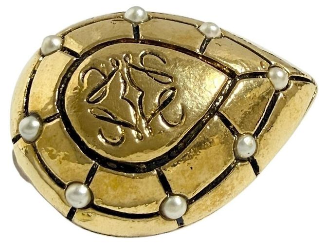 Orecchini Clip Anagram da Donna Loewe Nero D'oro - vista 6