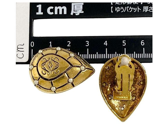 Orecchini Clip Anagram da Donna Loewe Nero D'oro - vista 9