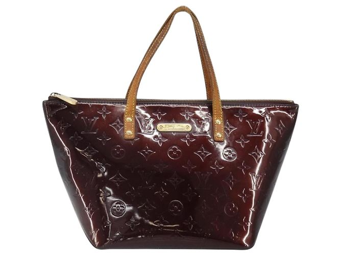 LOUIS VUITTON Borsa a Mano Monogram Vernis Bellevue PM Amarante M93585 Auth BA9673 Bordò - vista 13