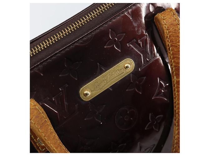 LOUIS VUITTON Borsa a Mano Monogram Vernis Bellevue PM Amarante M93585 Auth BA9673 Bordò - vista 17