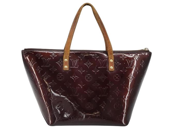 LOUIS VUITTON Borsa a Mano Monogram Vernis Bellevue PM Amarante M93585 Auth BA9673 Bordò - vista 2