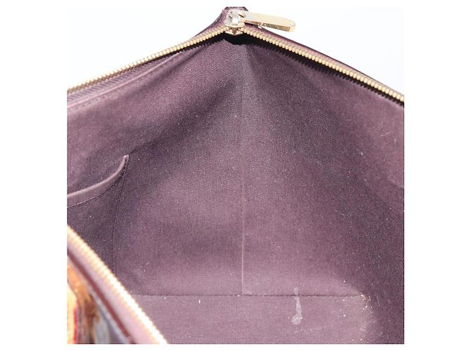 LOUIS VUITTON Borsa a Mano Monogram Vernis Bellevue PM Amarante M93585 Auth BA9673 Bordò - vista 20