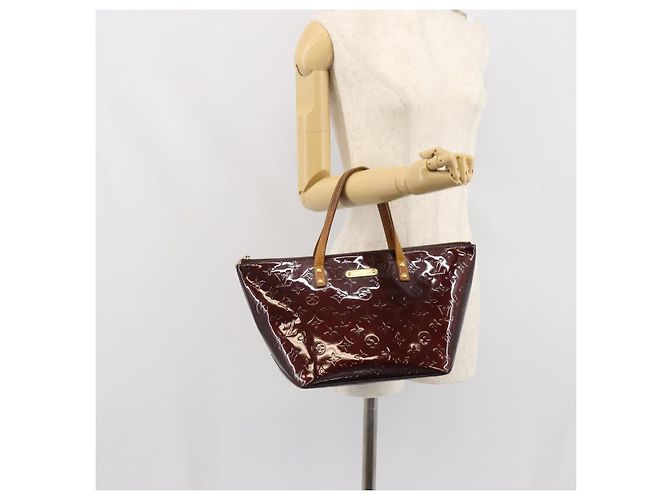 LOUIS VUITTON Borsa a Mano Monogram Vernis Bellevue PM Amarante M93585 Auth BA9673 Bordò - vista 23