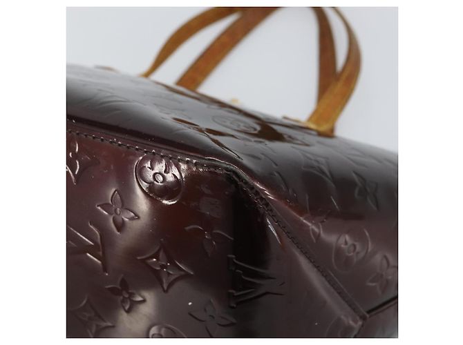LOUIS VUITTON Borsa a Mano Monogram Vernis Bellevue PM Amarante M93585 Auth BA9673 Bordò - vista 9