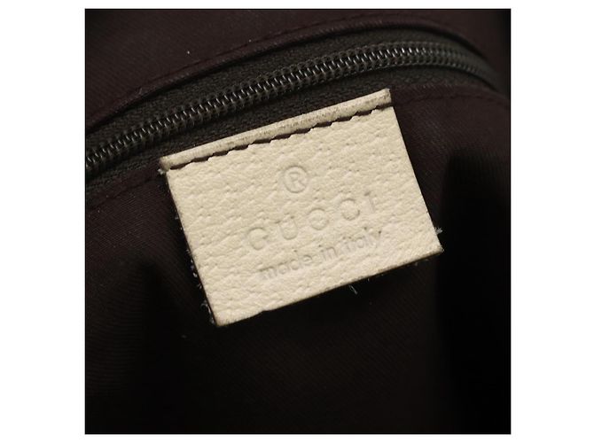 Borsa a Spalla GG Canvas Gucci Beige Oro 131326 Auth 168097 D'oro - vista 16