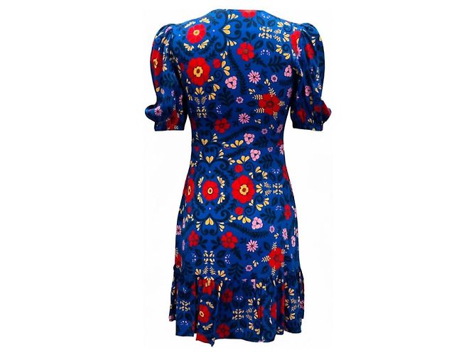Autre Marque Vestido Coquette Floral Azul / Vermelho La DoubleJ - vista 2