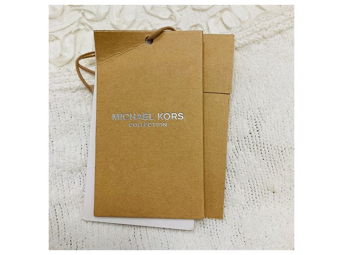 Weißes Soutache Stretch Viskose-Top aus der Michael Kors Kollektion mit handgehäkeltem Besatz Beige - Ansicht 4