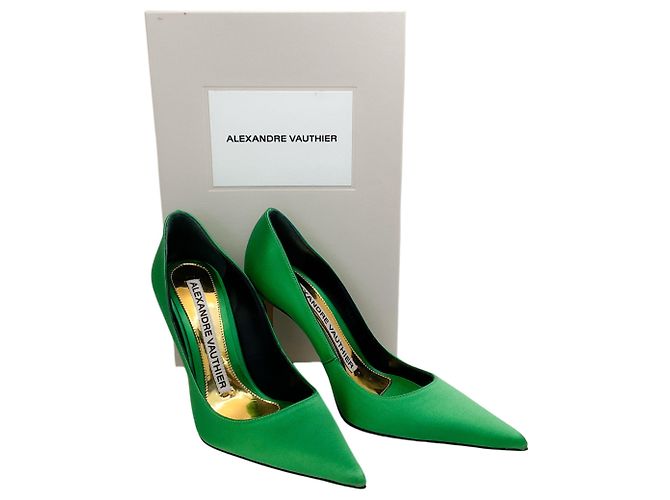 Décolleté in satin verde Alexandre Vauthier - vista 6