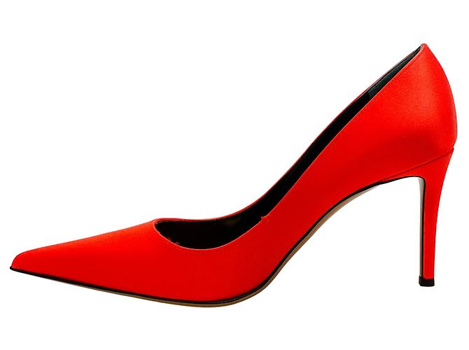 Pompes en satin orange Alexandre Vauthier - vue 3