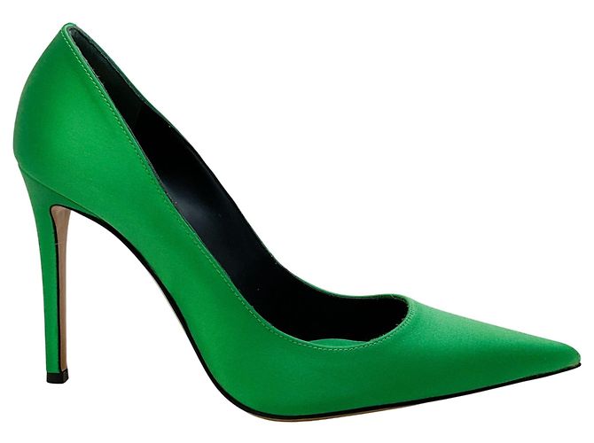 Décolleté in satin verde Alexandre Vauthier - vista 2