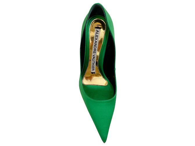 Décolleté in satin verde Alexandre Vauthier - vista 4