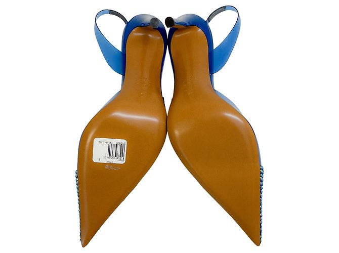 Sapatilhas Raquel em PVC azul cobalto de Alexandre Vauthier com detalhes em cristal - vista 7