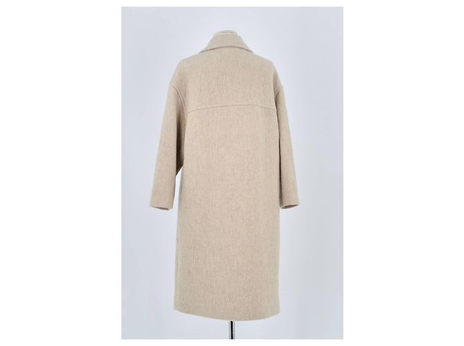 Pomandère Manteau en laine beige - vue 6