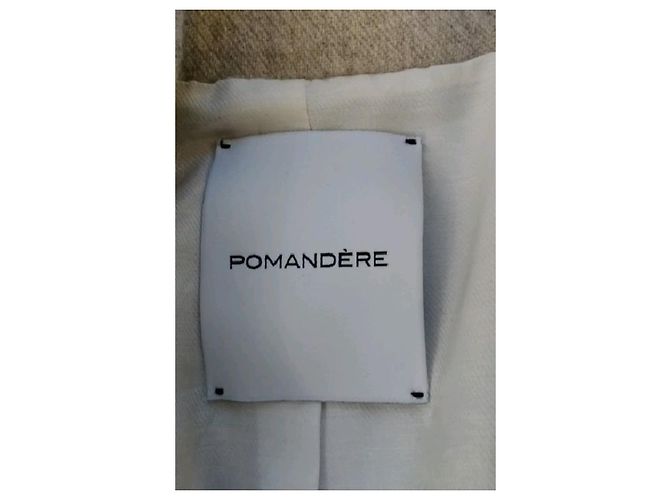Pomandère Manteau en laine beige - vue 7