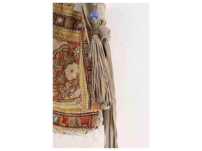 Autre Marque Mehrfarbige Wildleder-Schultertasche Mehrfarben - Ansicht 3