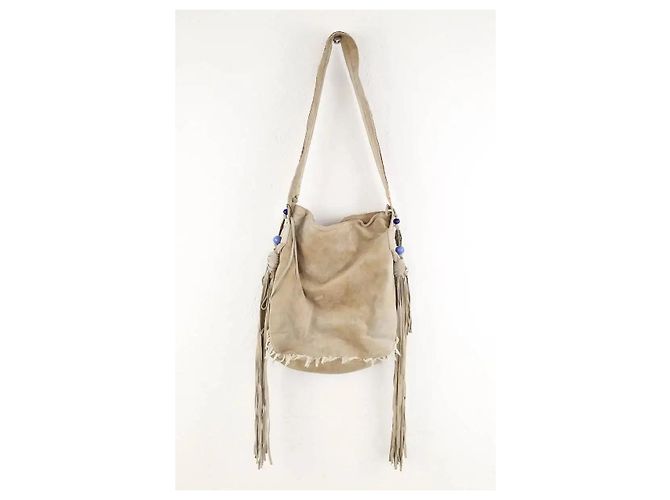 Autre Marque Mehrfarbige Wildleder-Schultertasche Mehrfarben - Ansicht 5