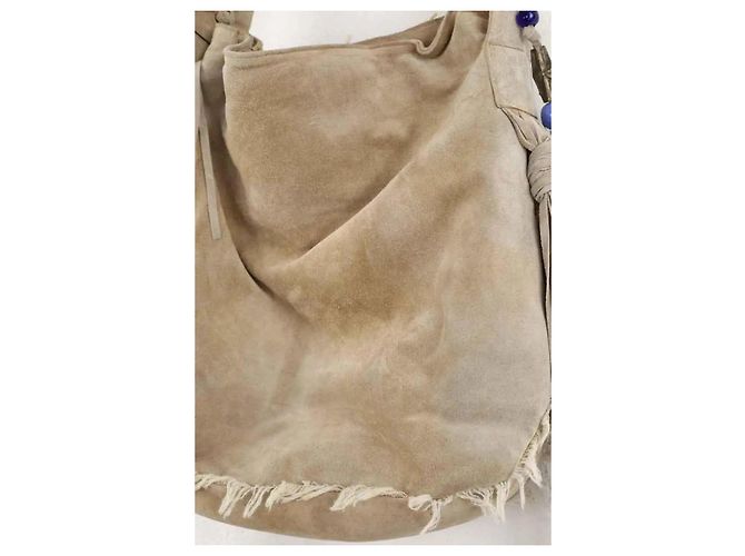 Autre Marque Mehrfarbige Wildleder-Schultertasche Mehrfarben - Ansicht 6
